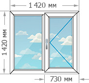Цены на окно 1420х1420 в доме серии КОПЭ